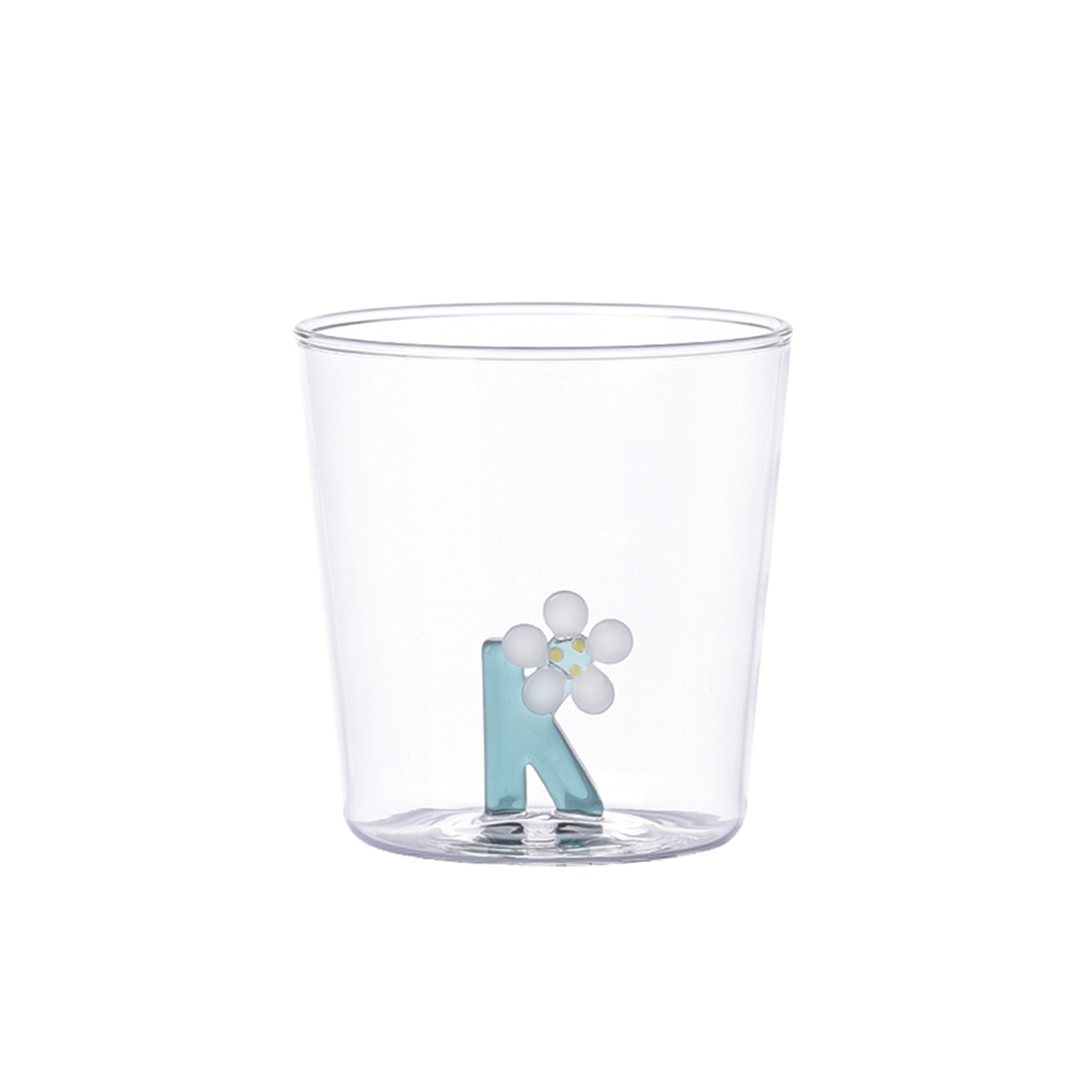 Verre Nature Alphabet K Fleur Opjet