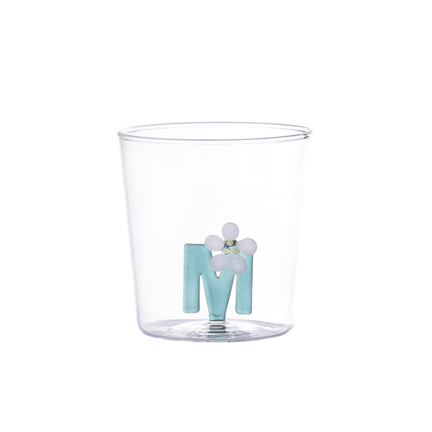 Verre Nature Alphabet M Fleur Opjet
