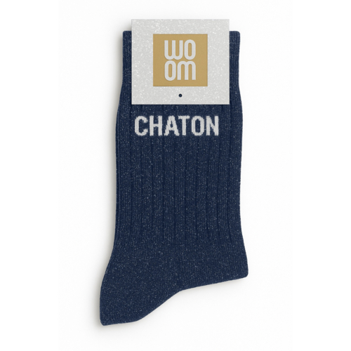 WOOM Chaussettes à Paillettes Chaton 36-40