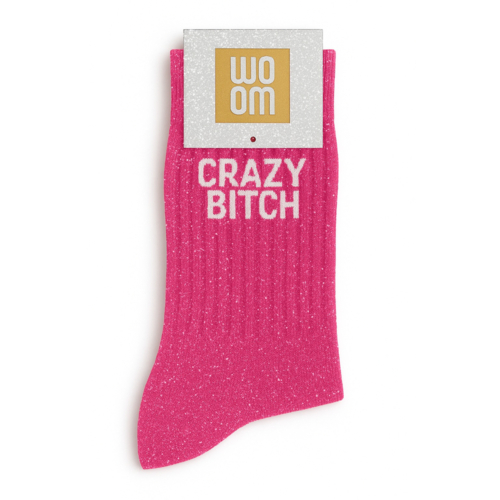 WOOM Chaussettes à Paillettes Crazy Bitch 36-40