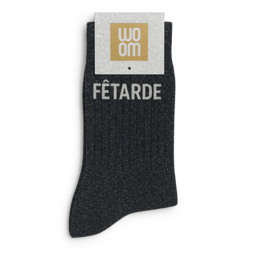 WOOM Chaussettes à Paillettes Fêtarde 36-40